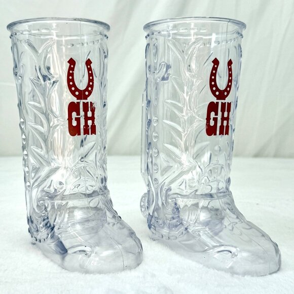 2 Disneyland Golden Horseshoe 20oz Plastic Boot Mug 2013 AP Exclusive Item - Picture 2 of 9